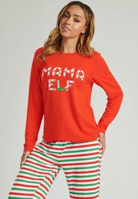 Loungeable MAMA ELF LONG SLEEVE AND PANT PYJAMAS - Conjunto de pijama - red