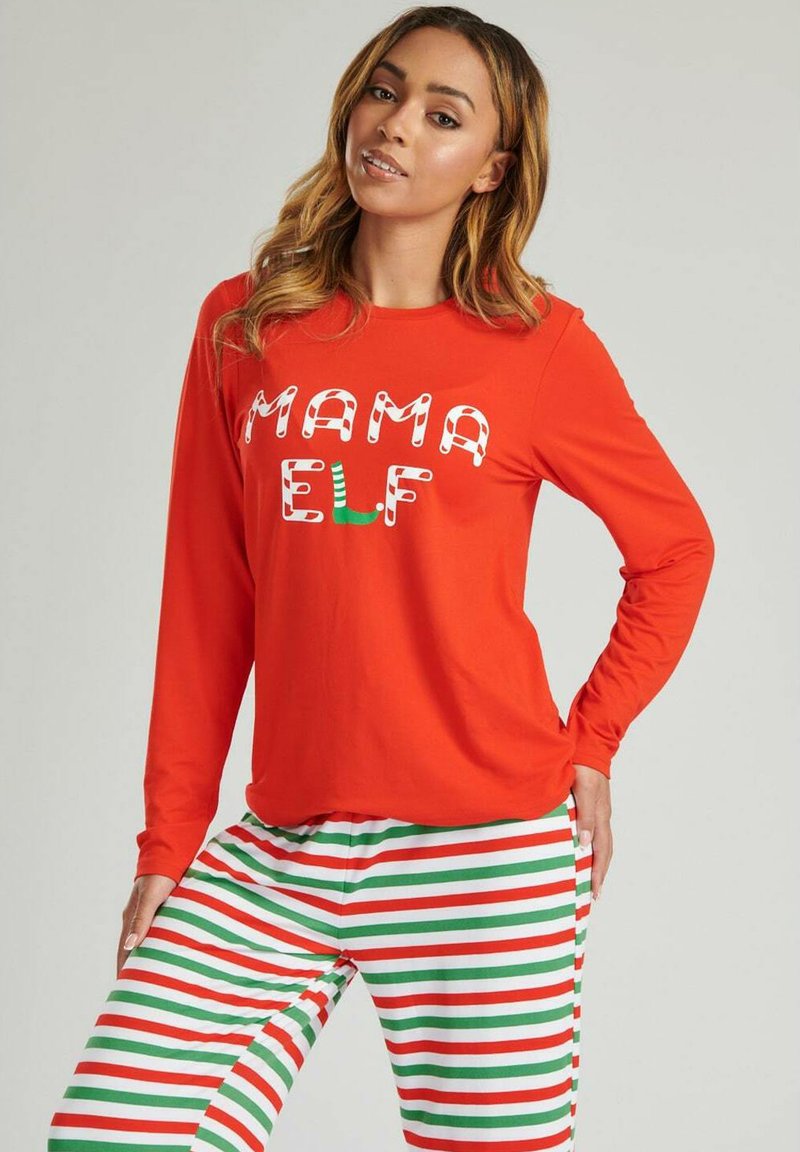 Loungeable MAMA ELF LONG SLEEVE AND PANT PYJAMAS Nachtwäsche Set