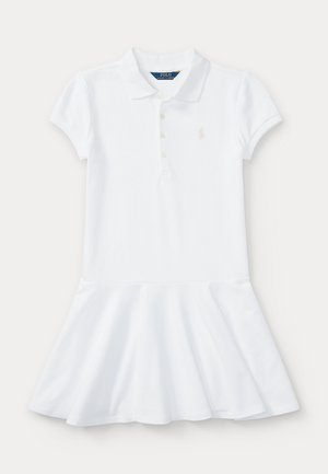 STRETCH POLO DRESS - Vestito casual - white