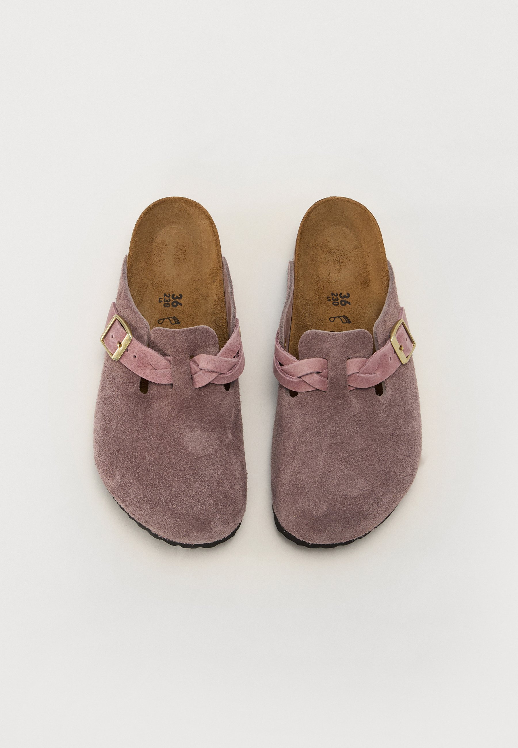 Birkenstock BOSTON BRAIDED LEOI/LEVE REGULAR - Papuci - faded