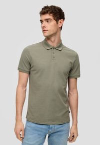 QS MIT KRAGEN - Polo - olivgrün