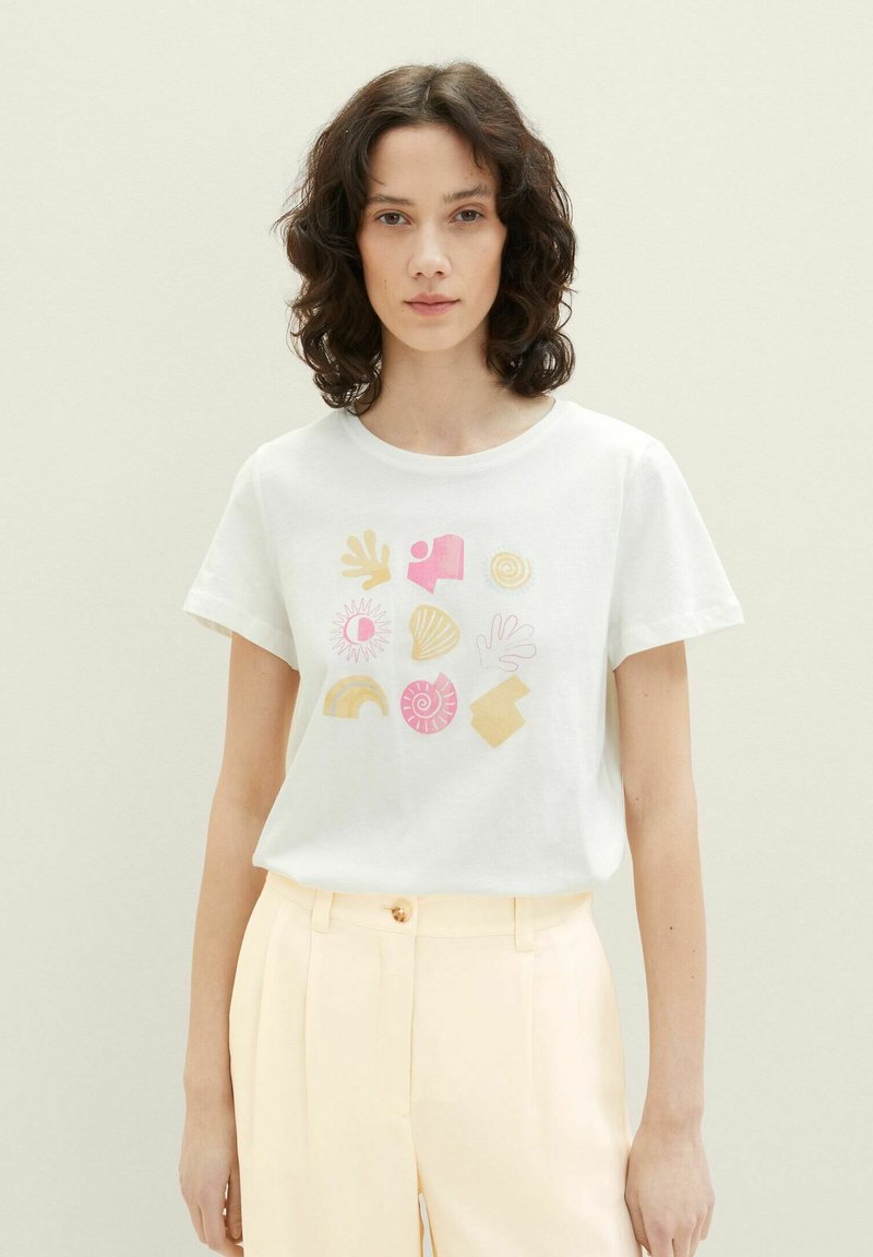 TOM TAILOR T-shirt imprimé - whisper white