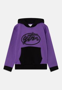 Yourturn Kids UNISEX - Felpa con cappuccio - black/dark purple