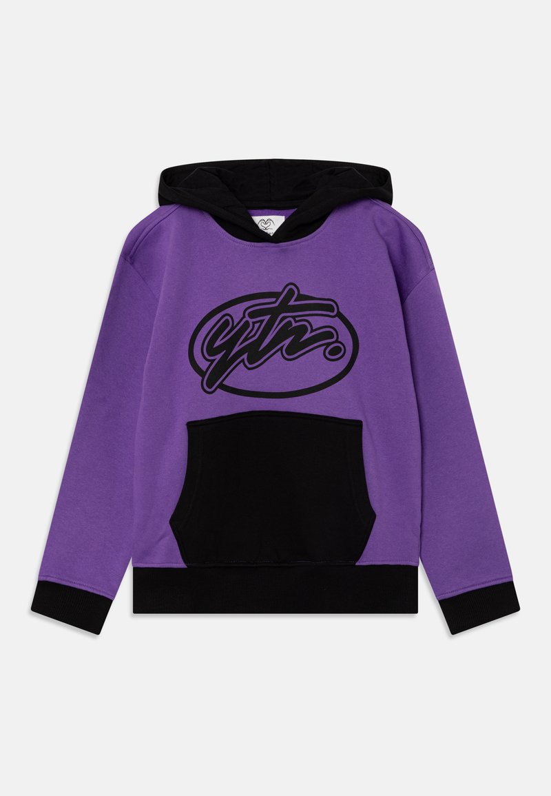 Yourturn Kids UNISEX - Felpa con cappuccio - black/dark purple