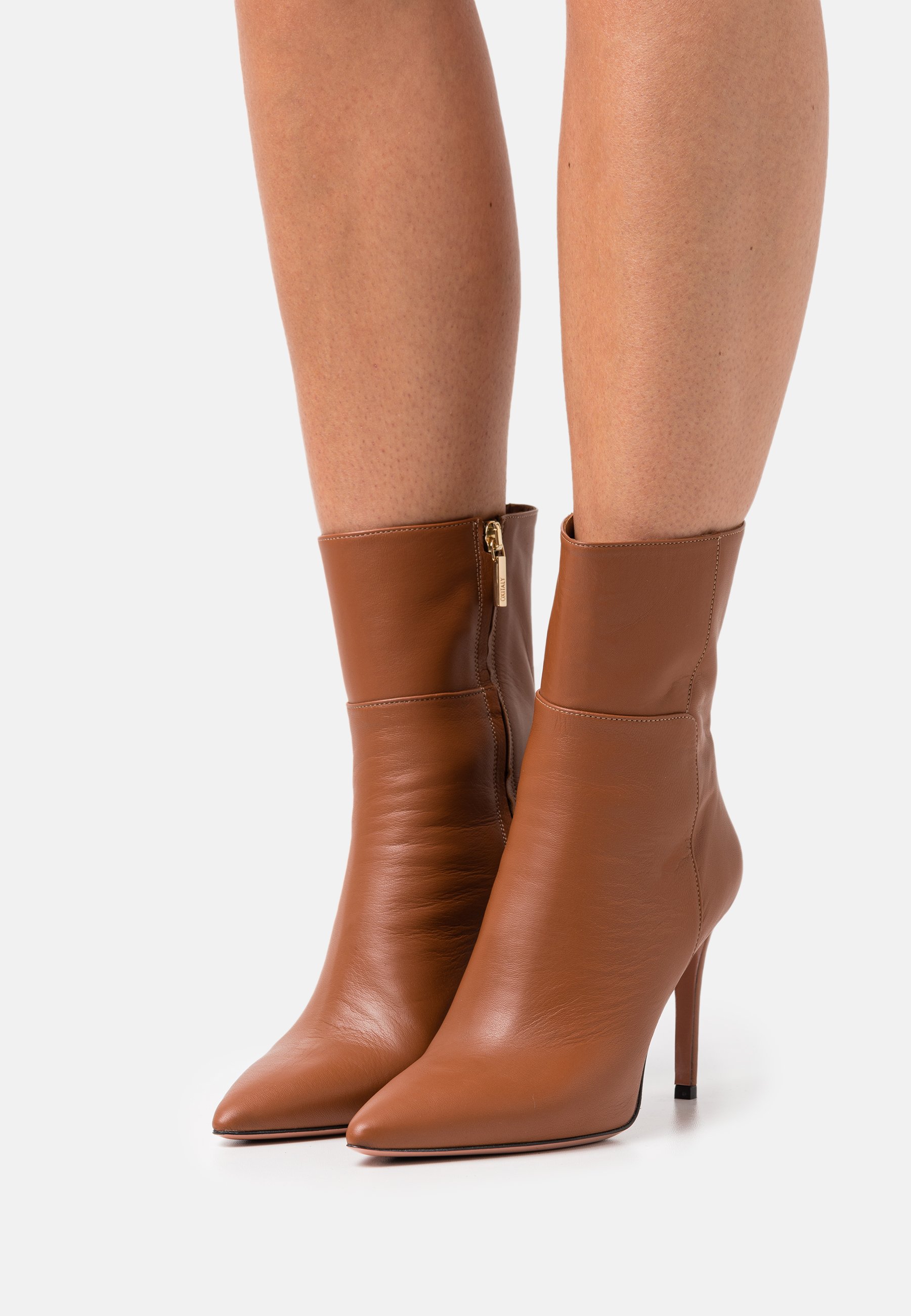 cognac high heels