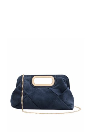 Lipsy, WEAVE TOP HANDLE CLUTCH - Clutch - navy suedette