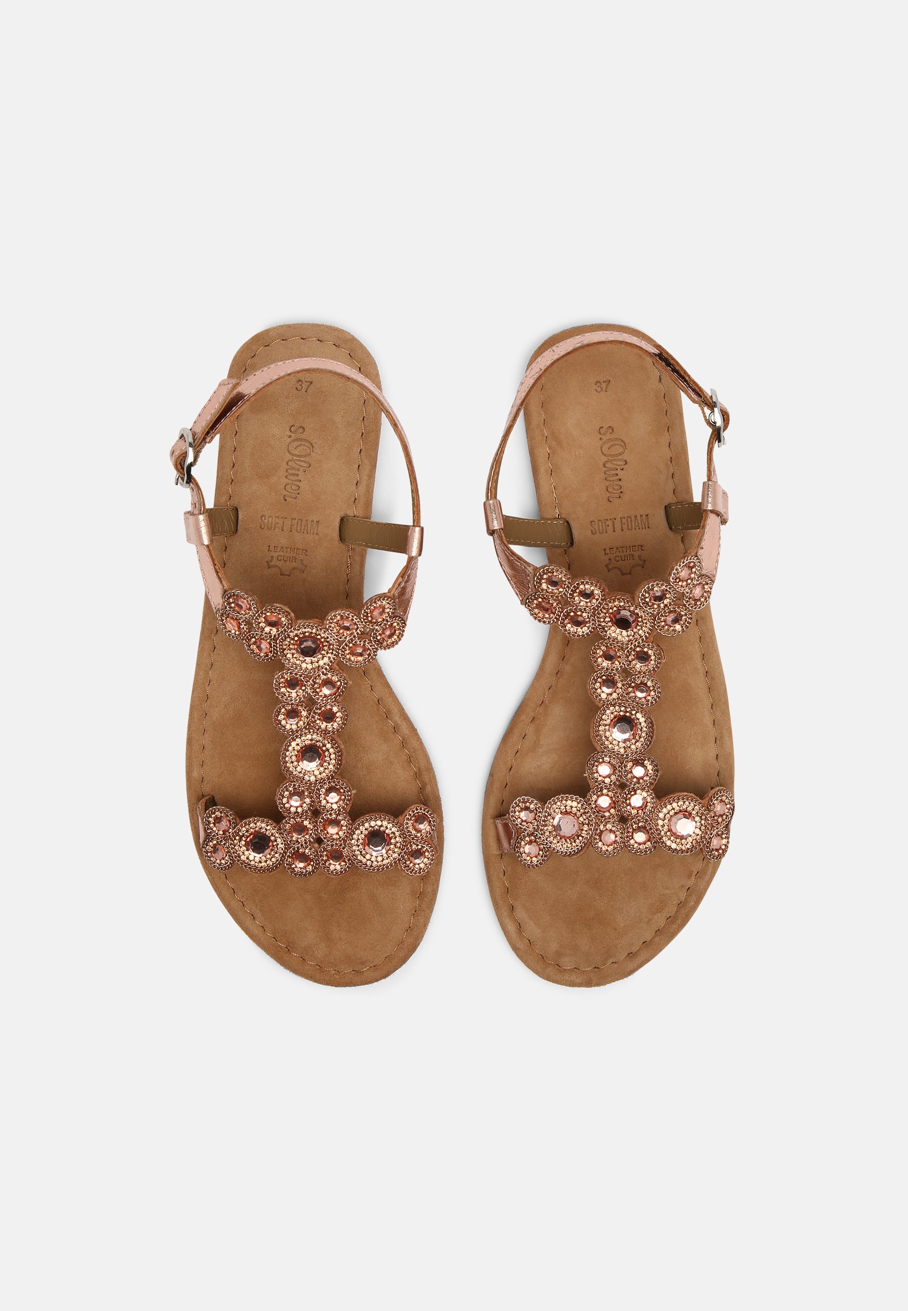 s.Oliver Sandals - rose gold metallic 