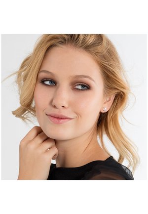 WEISSER STEIN - Boucles d'oreilles - silver-coloured/white