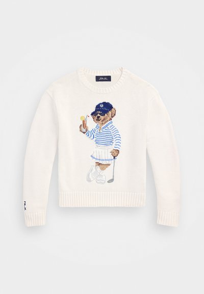 Polo Ralph Lauren POLO BEAR PERFORMANCE SWEATER - Vesta - white splash multi