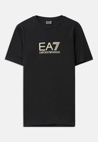 TRAIN LABEL TEE BIG LOGO - T-shirt con stampa - black