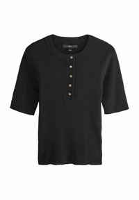 Next BUTTON UP SHORT SLEEVE  - T-shirts print - black