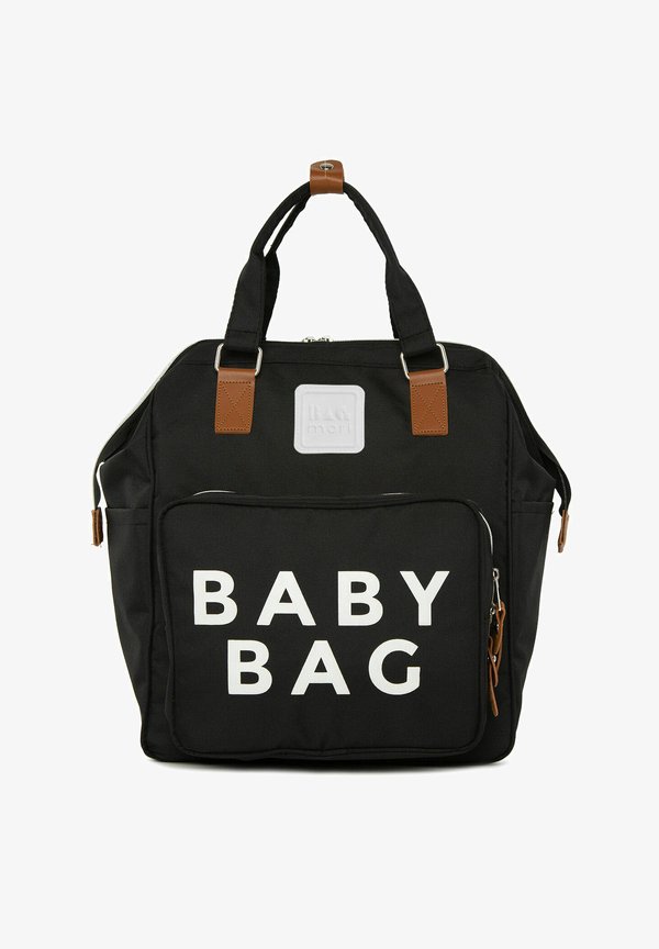 BABY BAG PRINTED DIAPER BAG BACKPACK – Wickeltasche – schwarz