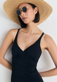 Seafolly COLLECTIVE GATHERED WRAPFRONT ONEPIECE - Maillot de bain - black