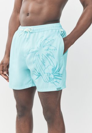 REGULAR FIT - LICENSE PRINTED - Plavecké šortky - green snoopy