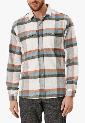 REGULAR: MIT KAROMUSTER - Shirt - offwhite check