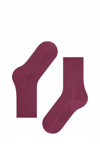 FALKE SOFTMERINO LINE - Socken - red plum