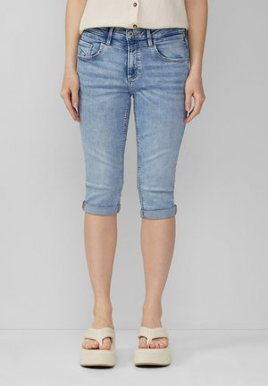 SLIM FIT MID RISE - Denimové šortky - blau