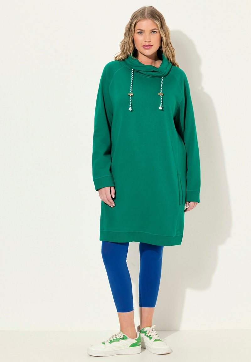 Ulla Popken LANGARM TASCHEN - Freizeitkleid - emerald green