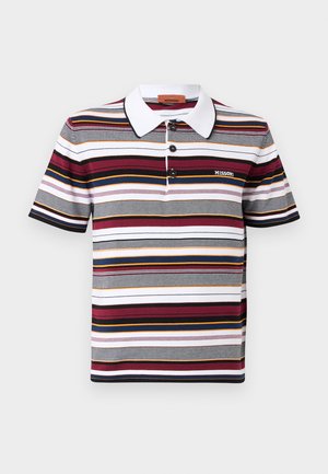 SHORT SLEEVE - Polokošeľa - light tones with bordeaux tones