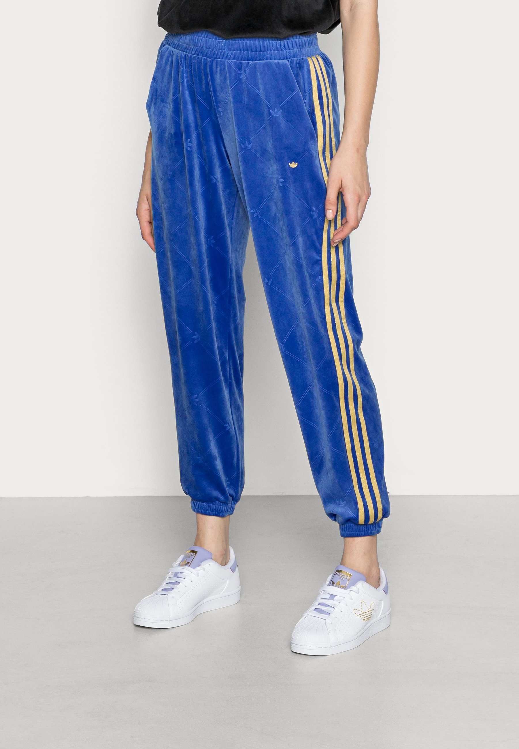 bold blue adidas pants