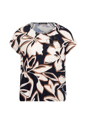 Betty Barclay, BETTY BARCLAY MIT GUMMIZUG PRINTSHIRT - T-shirt imprimé - dark blue/brown