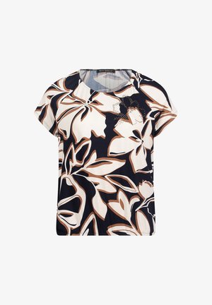 Betty Barclay, BETTY BARCLAY MIT GUMMIZUG PRINTSHIRT - T-shirt imprimé - dark blue/brown