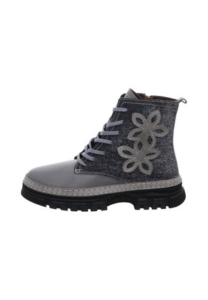 Lace-up ankle boots - grau