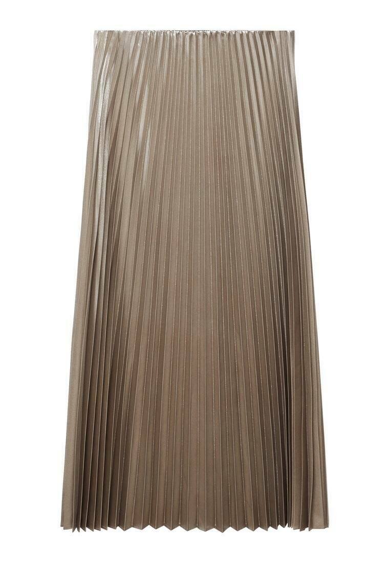 Mango Plooirok zilverkleurig Mango Plooirok zilverkleurig