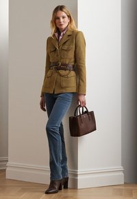 Lauren Ralph Lauren WOOL BLEND TWILL BLAZER - Blazer - brown multi