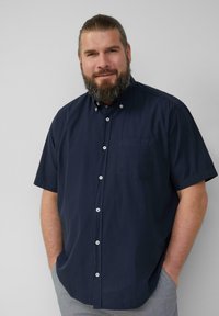 s.Oliver KURZARM MIT WASCHUNG UND TAPE - Hemd - navy