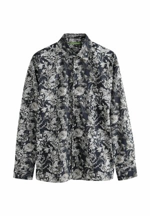 Next REGULAR FIT KEW COLLECTION FLORAL LONG SLEEVE SINGLE CUFF  - Krekls - black mono