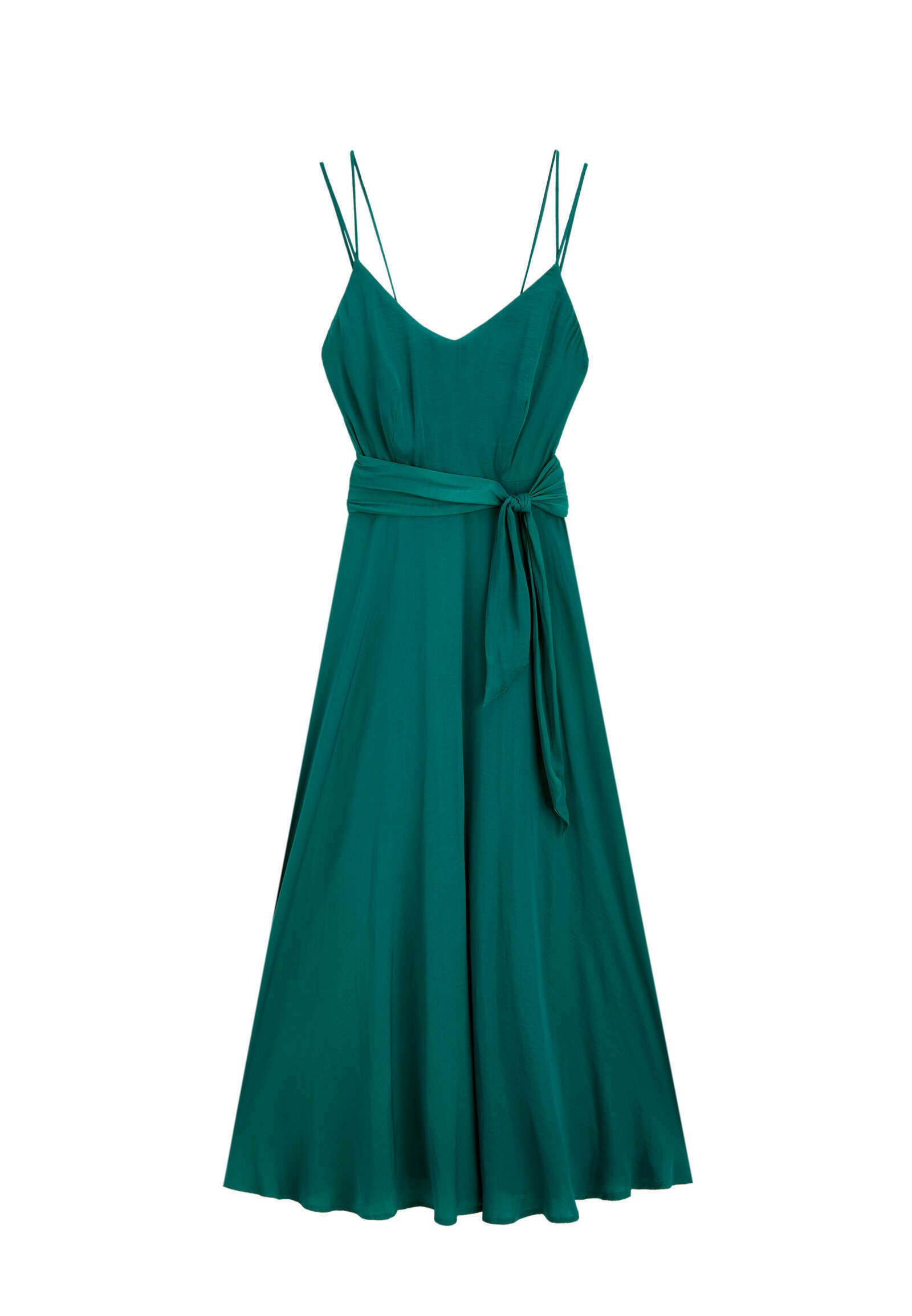 OYSHO STRAPPY SATIN - Cocktailkleid/festliches Kleid - green/grün -  Zalando.de