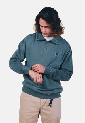 SAUCE LOOPBACK PIGMENT DYED - Sweatshirt - duck blue