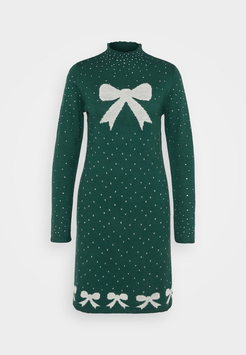 Pieces Gebreide jurk donkergroen
