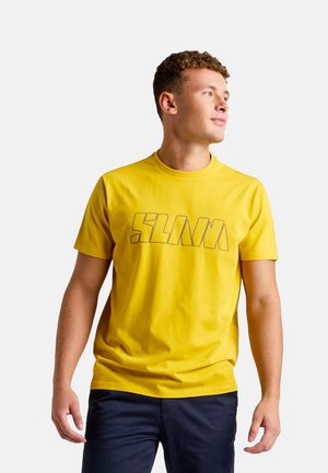 LOGO - Print T-shirt - ocher