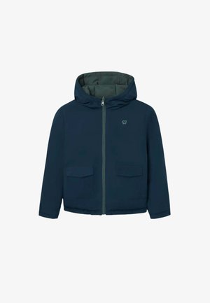 Silbon, ABRIGO REVERSIBLE CON CAPUCHA - Chaqueta de invierno - azul marino verde oscuro