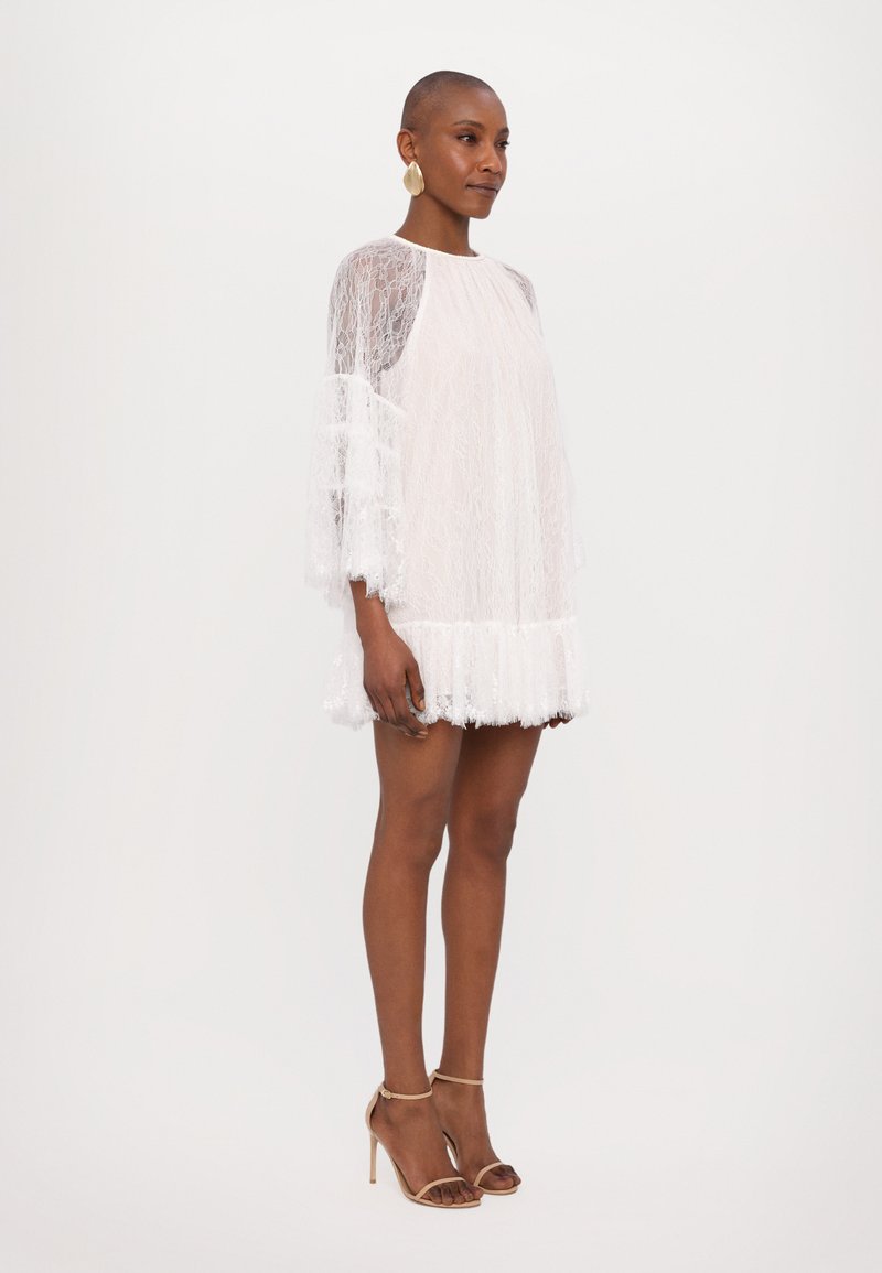 chinese dress ladies Alice + Olivia Lace Tunic Ivory Size Medium Sleeveless Maxi Dress   Celebrity Owned