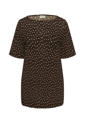 Kaffe Curve, T-Shirt print - coffee bean turtledove dot