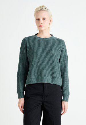 Vero Moda, VMAGATE BLOCK ONECK - Maglione - balsam green