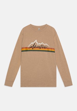 BOYS MOUNTAIN PRINTED LONGSLEEVE - Long sleeved top - beige melange