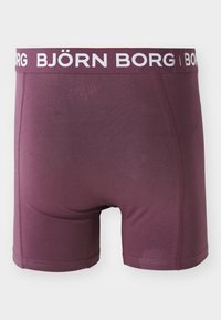 Bordo bokserice s elastičnom trakom na kojoj piše "BJÖRN BORG" u bijeloj boji. Glatka tekstura i uski dizajn s klasičnom kratkom oblikom nogavica.