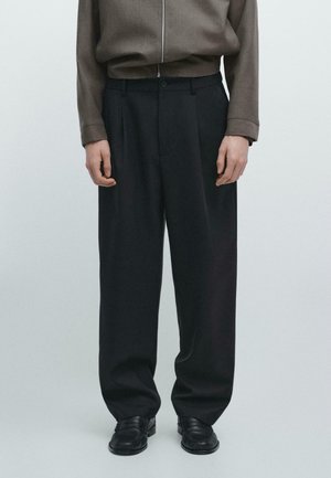 WITH DARTS - Pantaloni - mottled dark blue