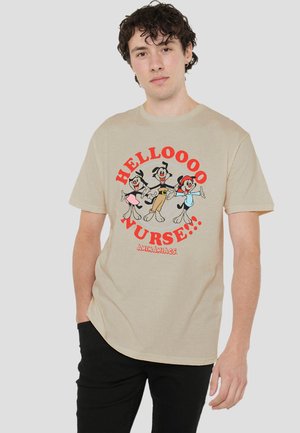 Cotton Soul, ANIMANIACS/HELLO NURSE - Print T-shirt - sand