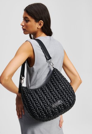 WEAVE HOBO - Handbag - black
