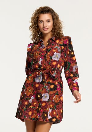 SANTIAGO - Shirt dress - wine purple flower