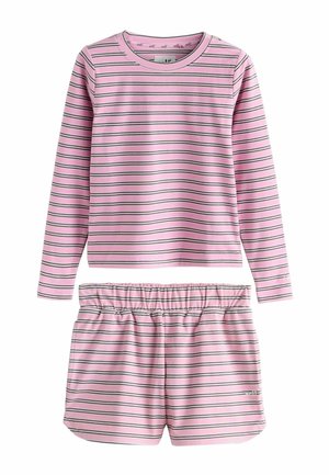 REGULAR FIT - STRIPE SHORT SET - Conjunto de pijama - pink