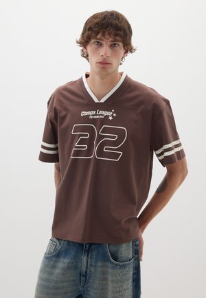 T-Shirt print - white brown