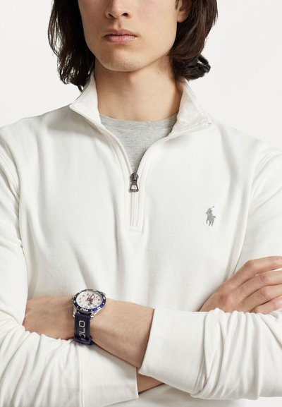 Polo Ralph Lauren LUXURY JERSEY QUARTER ZIP PULLOVER - Sweatshirt - nevis