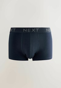 Boxeri de culoare bleumarin, confecționați din bumbac moale, cu un elastic gri la talie, inscripționat cu brandul "NEXT", având un design ajustat și cusături laterale.