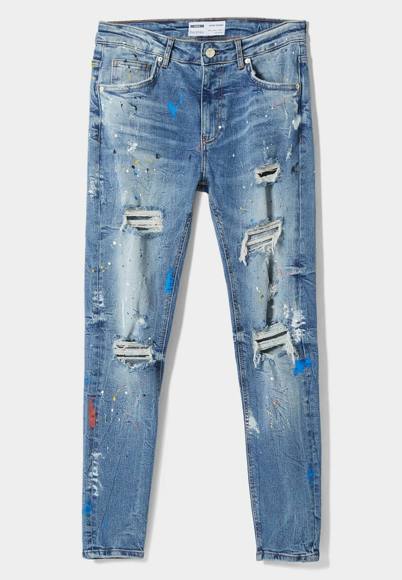 Bershka Jeans Skinny Fit donkerblauw